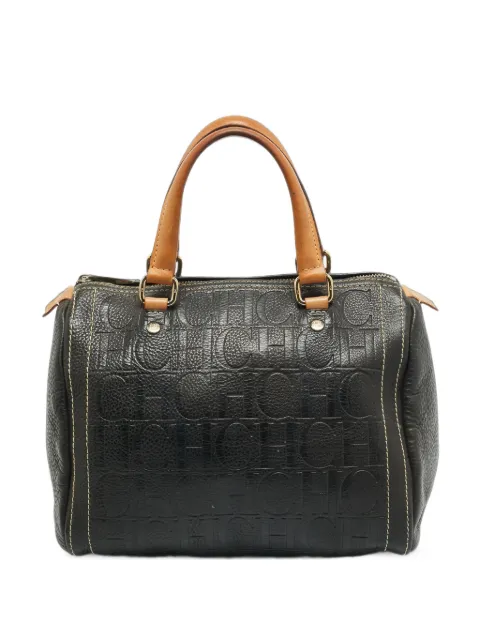 Carolina Herrera Vintage Andy embossed tote bag