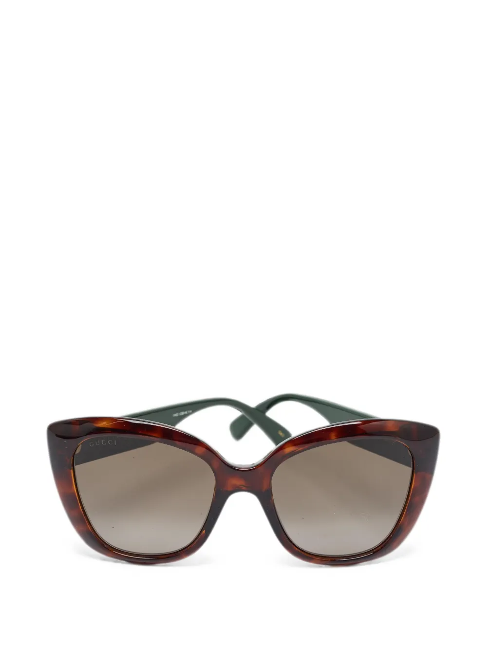 Gucci Pre-Owned Web Butterfly tortoise-effect sunglasses - Marrone