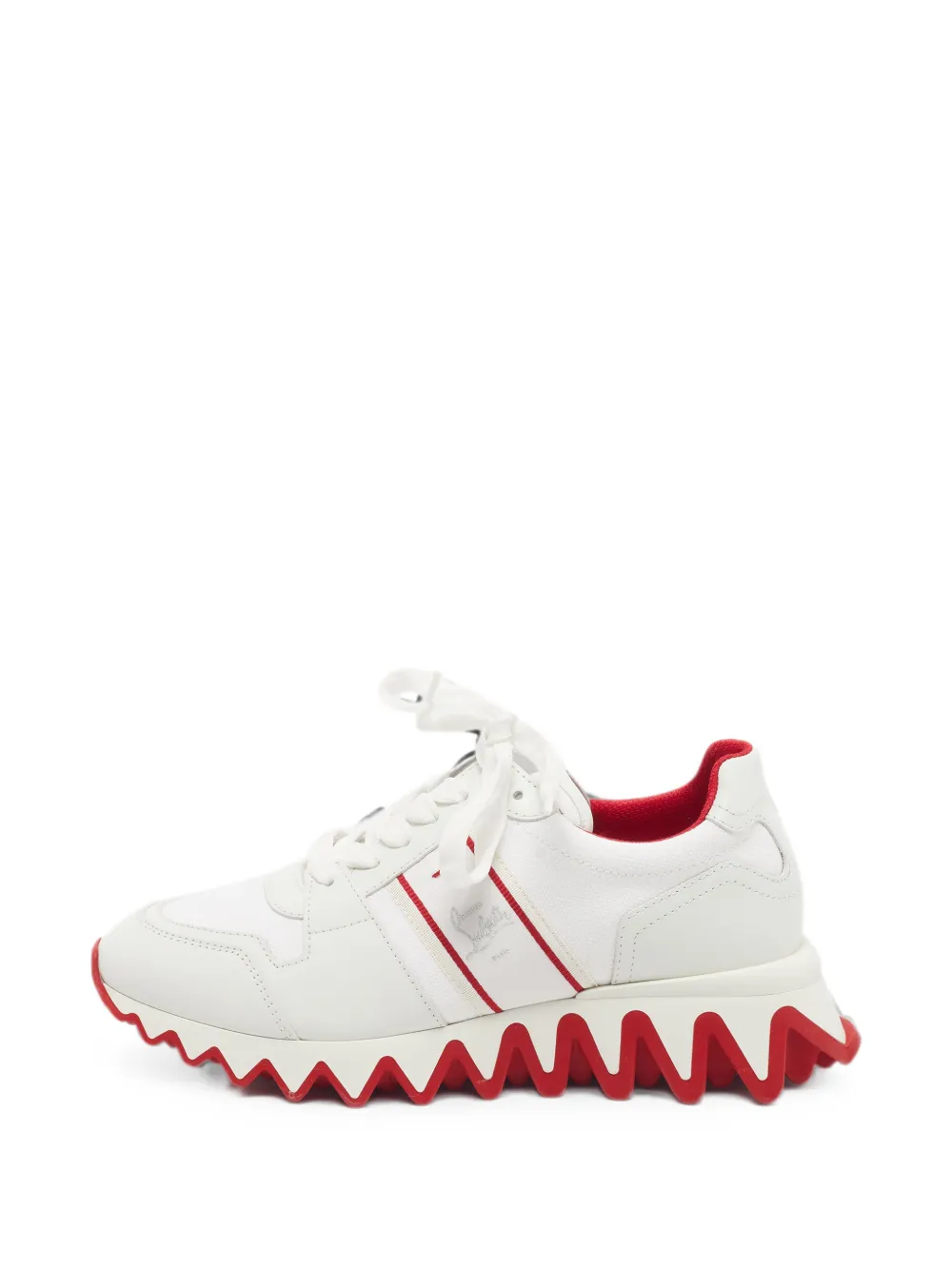 Christian Louboutin Pre-Owned Loubishark leather sneakers - Weiß