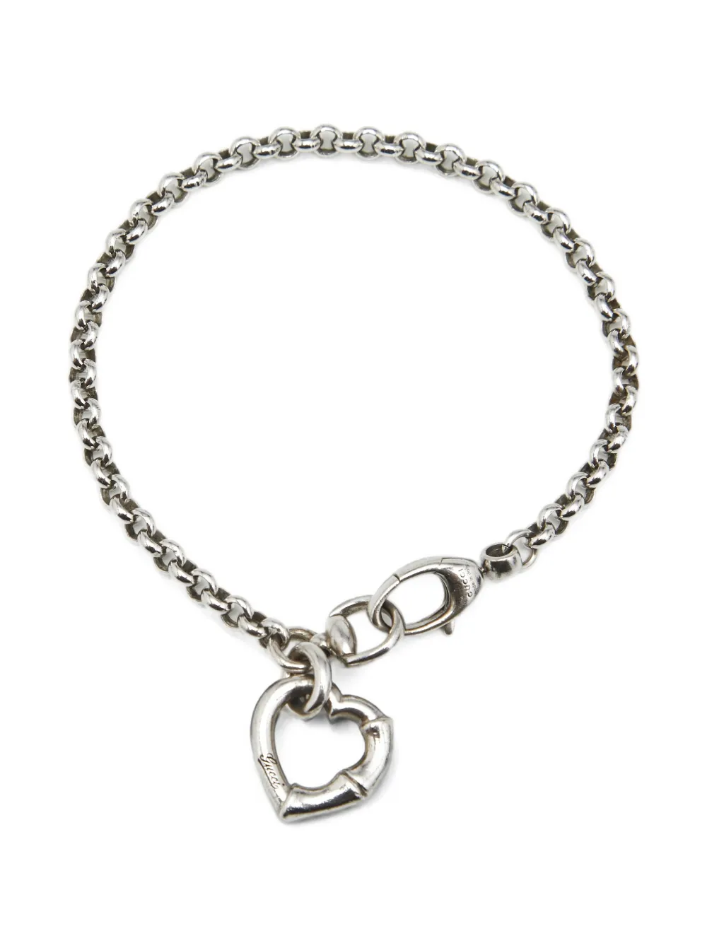 Gucci Pre-Owned Bamboo Heart bracelet - Silber