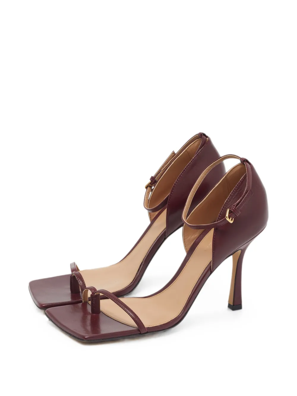 Bottega Veneta Pre-Owned square-toe ankle-strap sandals - Rot
