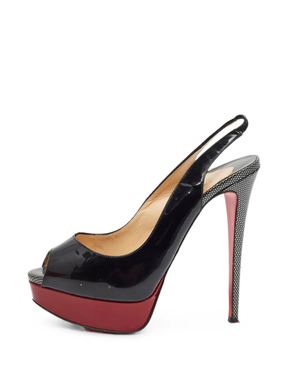 Christian Louboutin Pre-Owned Lady Peep slingback sandals - Schwarz