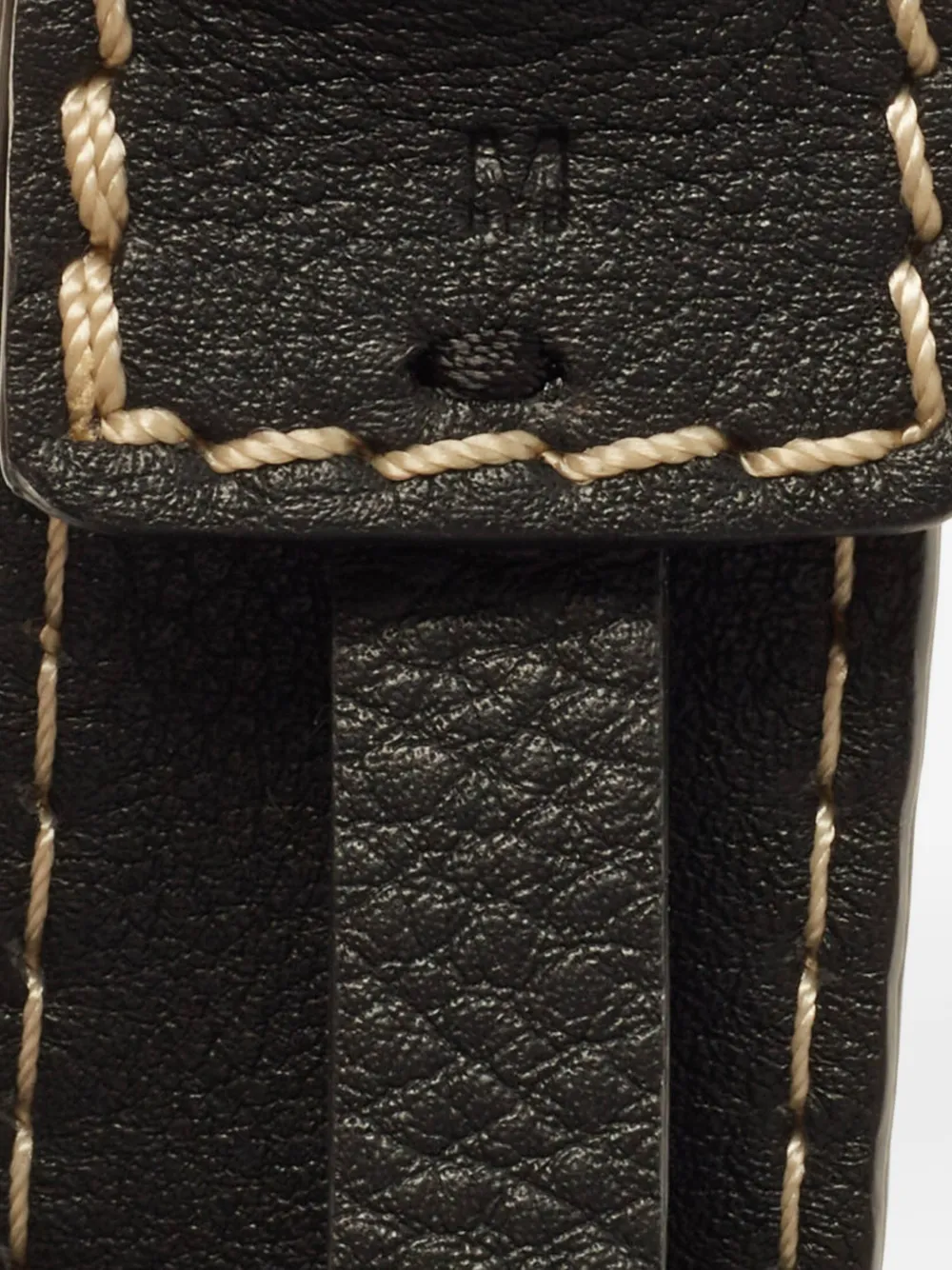 Chloé Pre-Owned M buckle leather belt - Nero