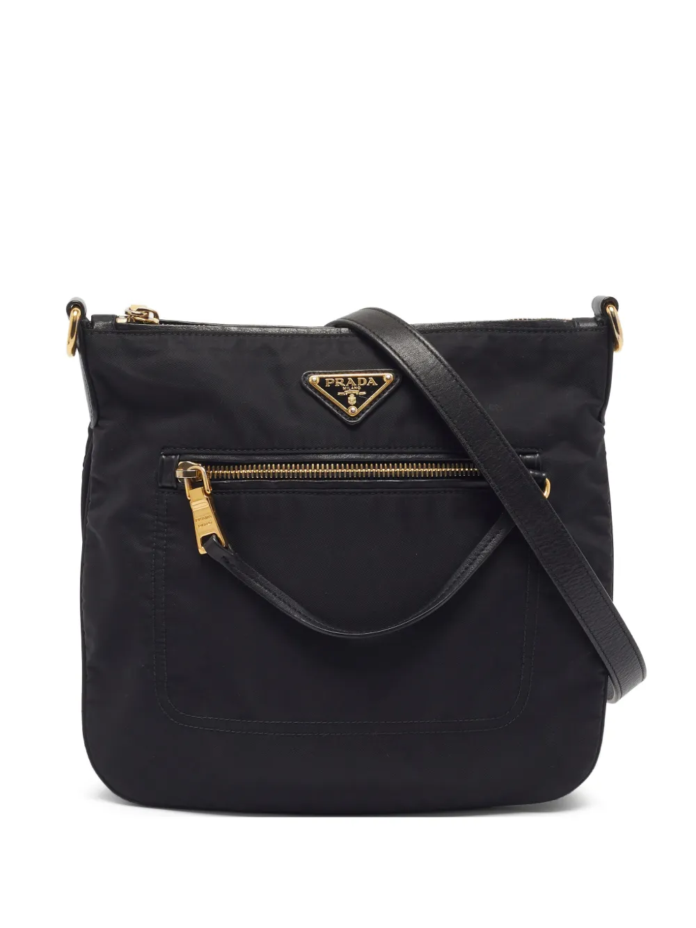 Prada Pre-Owned Front Zip crossbody bag - Nero