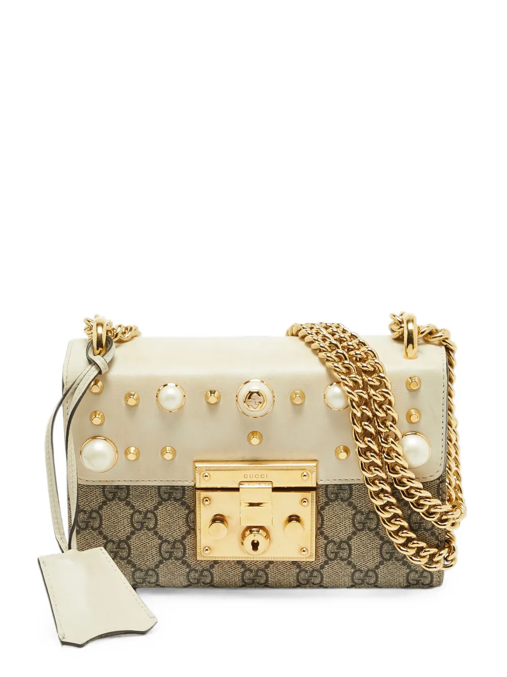 Gucci Pre-Owned small Padlock GG Supreme shoulder bag - Toni neutri