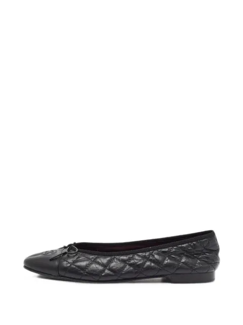 CHANEL Pre-Owned CC motif leather ballet flats