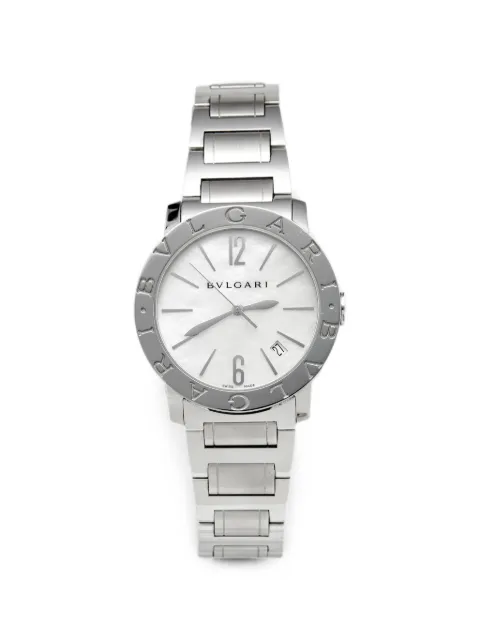 Bvlgari Pre-Owned Bvlgari Bvlgari 37mm engraved bezel watch