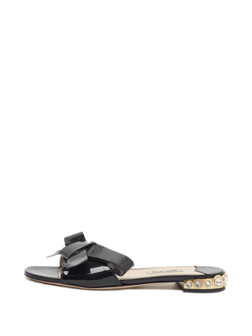 Miu Miu Pre-Owned bow-detail sandals - Schwarz