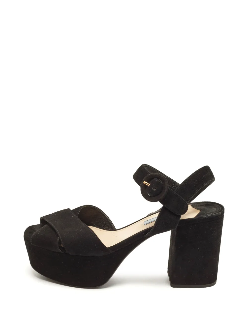 Prada Pre-Owned platform ankle-strap sandals - Nero