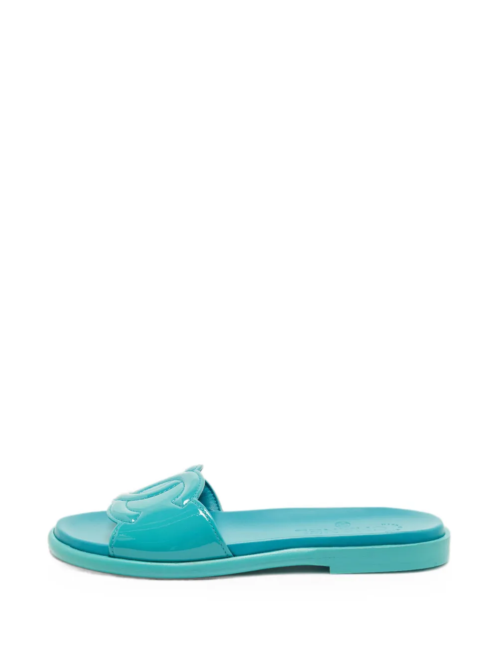 CHANEL Pre-Owned CC patent leather sandals - Blau