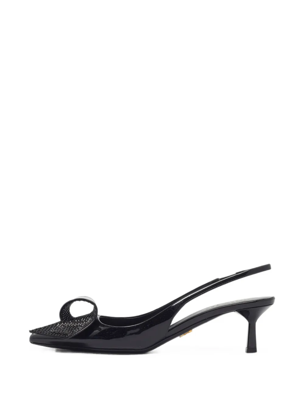 Prada Pre-Owned bow-detail pointed-toe slingback heeled pumps - Schwarz