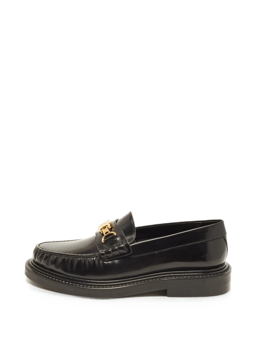 Celine Pre-Owned Triomphe chain-detail loafers - Schwarz