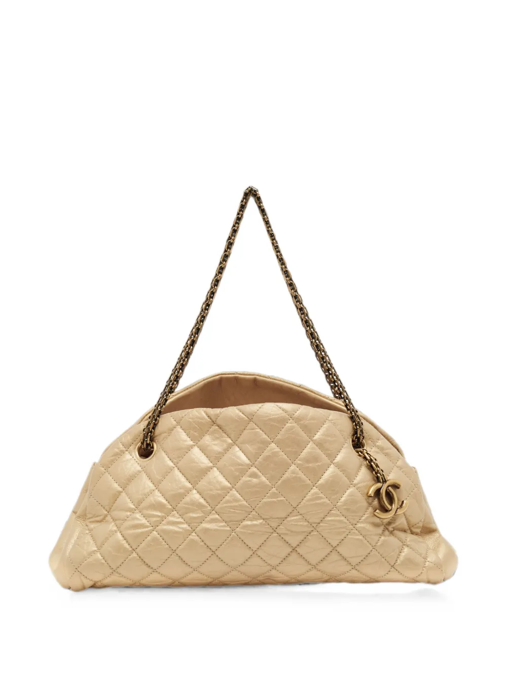 CHANEL Pre-Owned 2011 Just Mademoiselle quilted tote bag - Gold