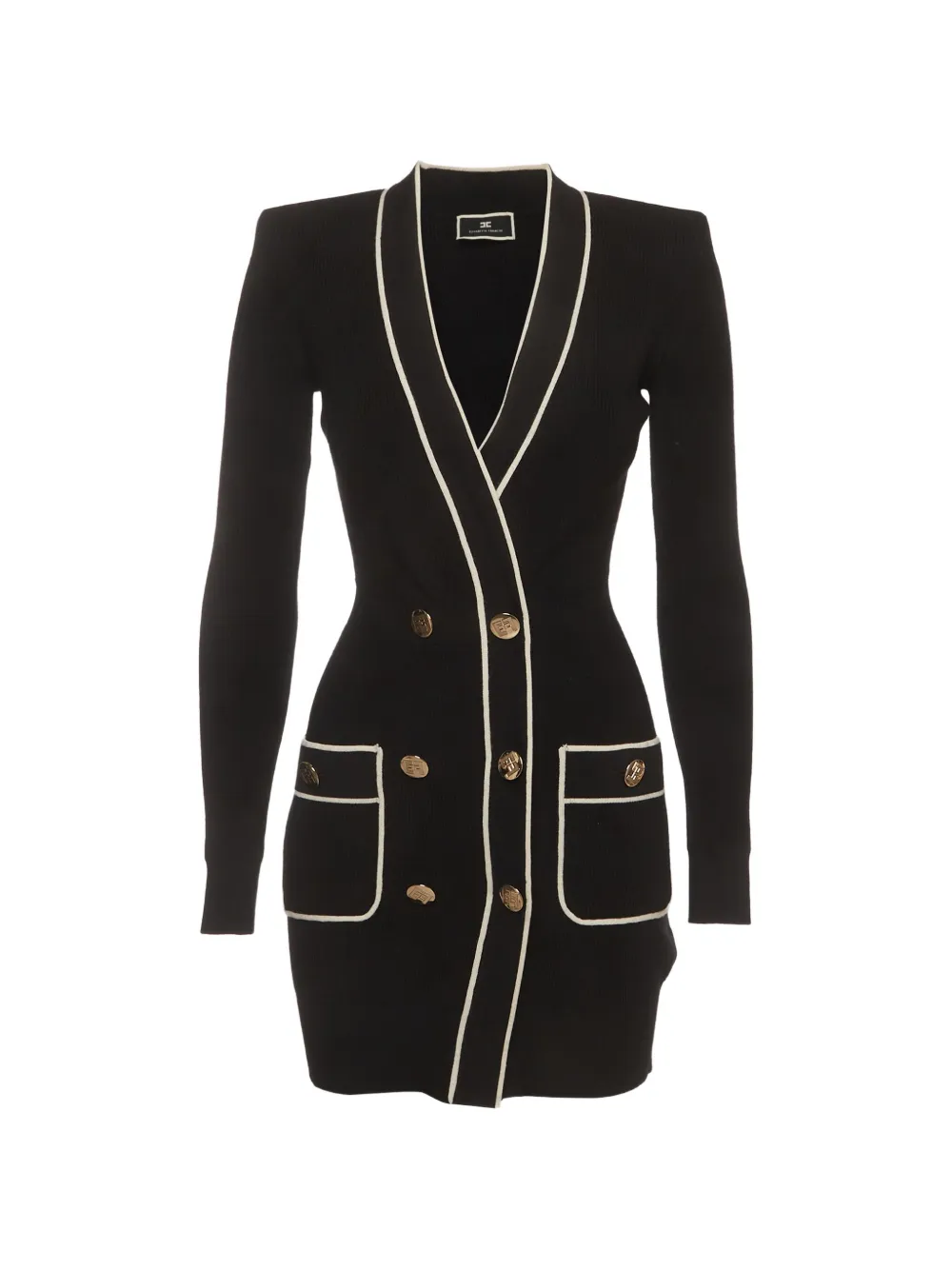 Elisabetta Franchi double-breasted mini dress - Nero