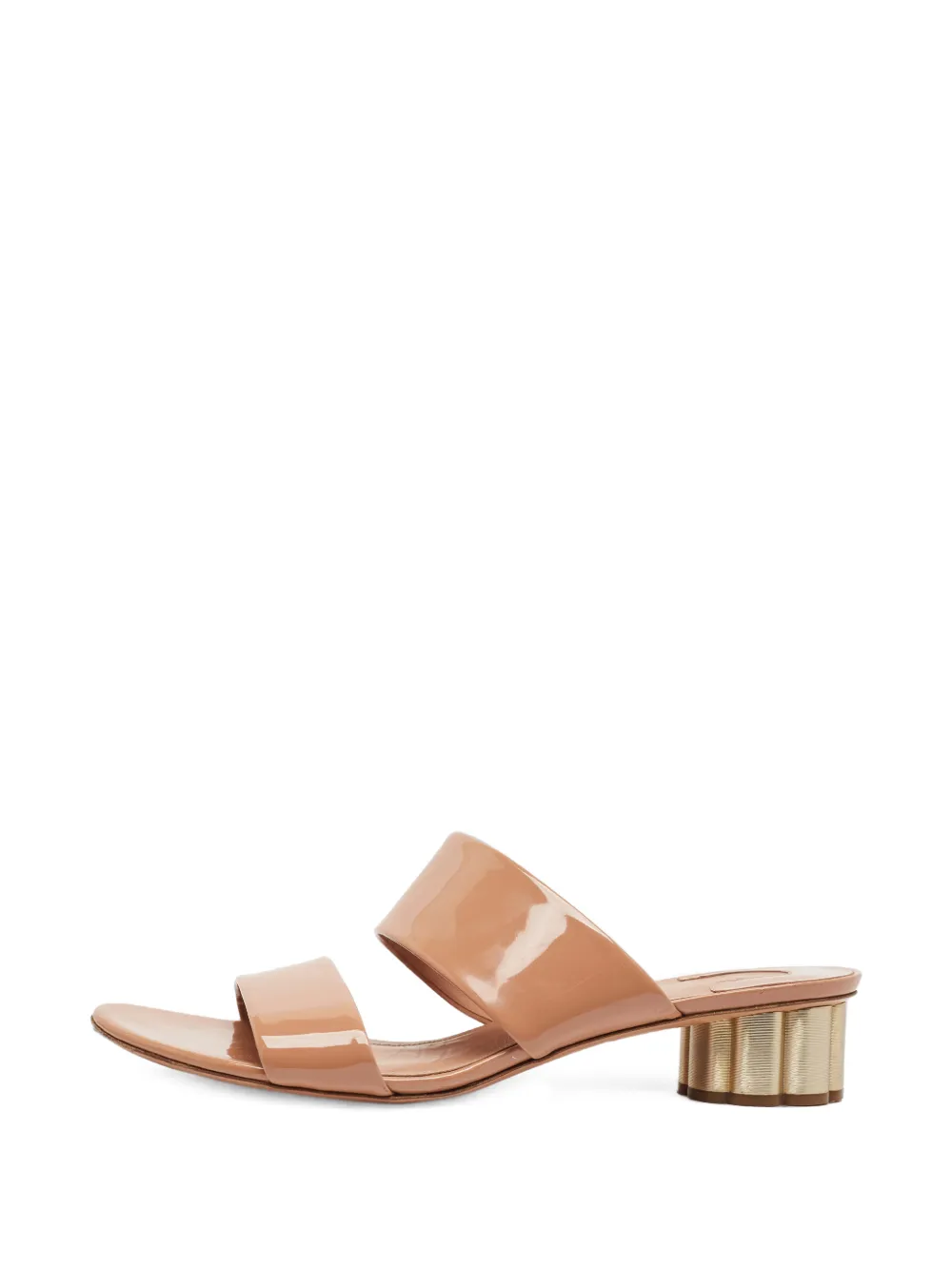 Ferragamo Pre-Owned dual-strap flower-heel sandals - Marrone