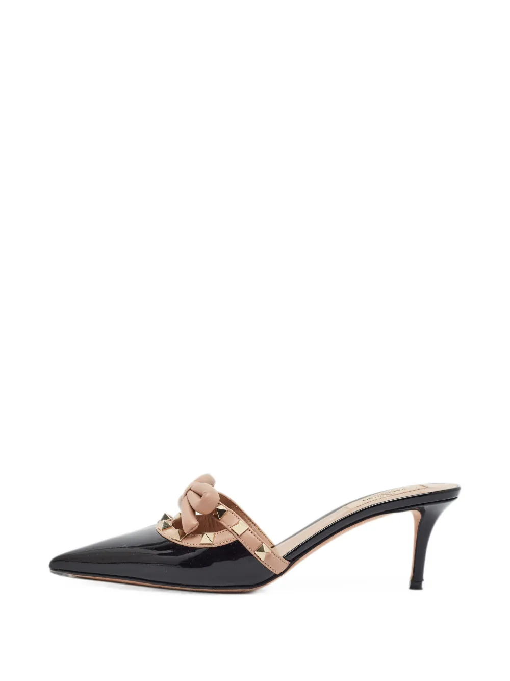 Valentino Garavani Pre-Owned Rockstud bow mules - Schwarz
