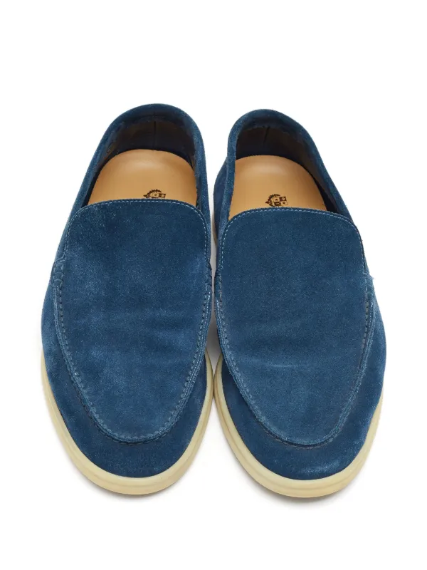 Loro Piana Pre-Owned Summer Walk Loafers | ブルー | FARFETCH JP
