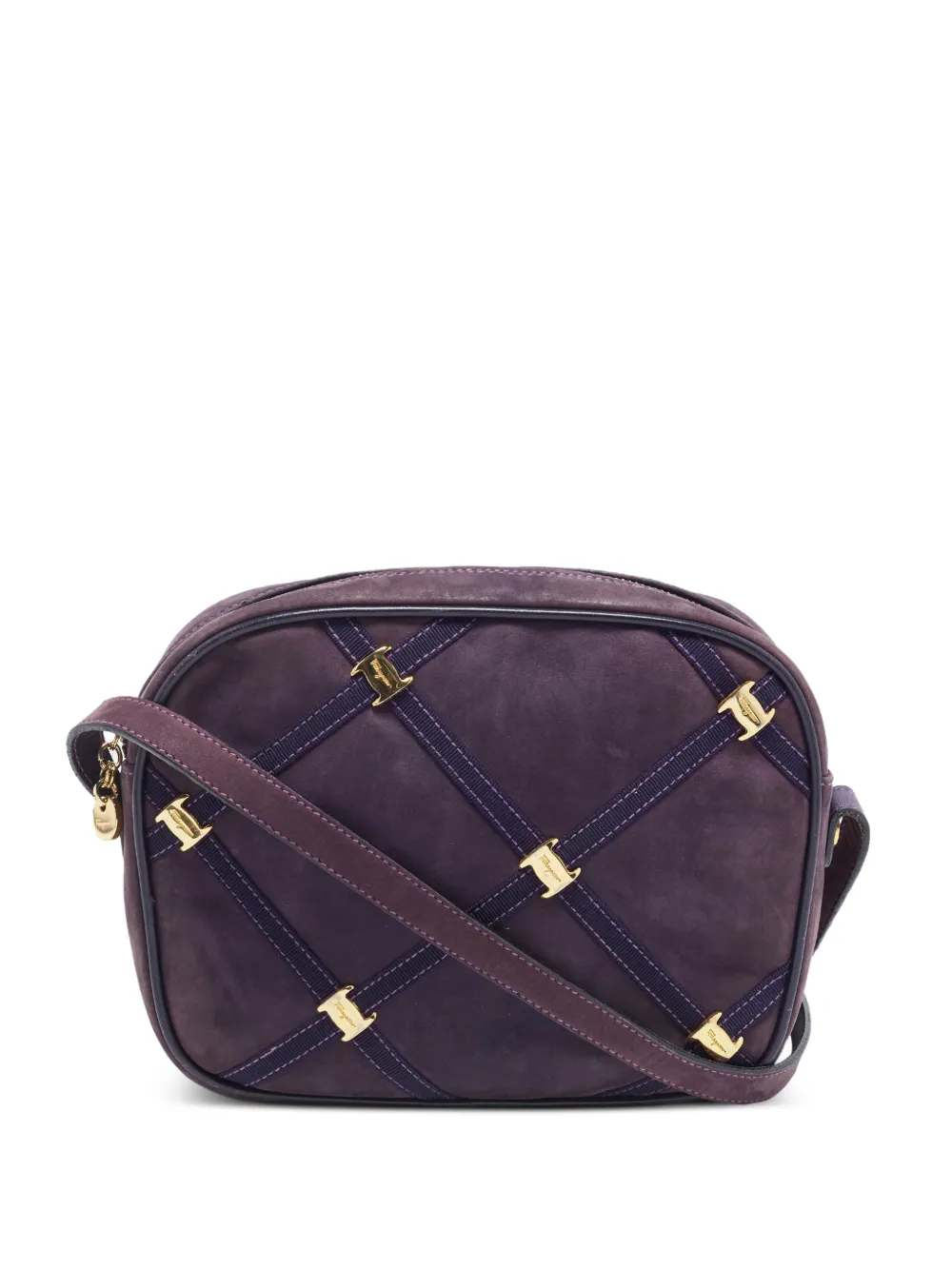 Ferragamo Pre-Owned Quilted studded crossbody bag - Viola
