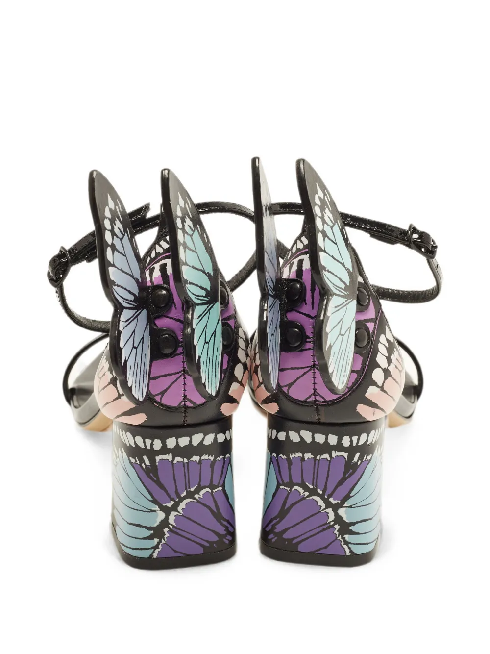 Sophia Webster Evangeline leather ankle-strap sandals Zwart