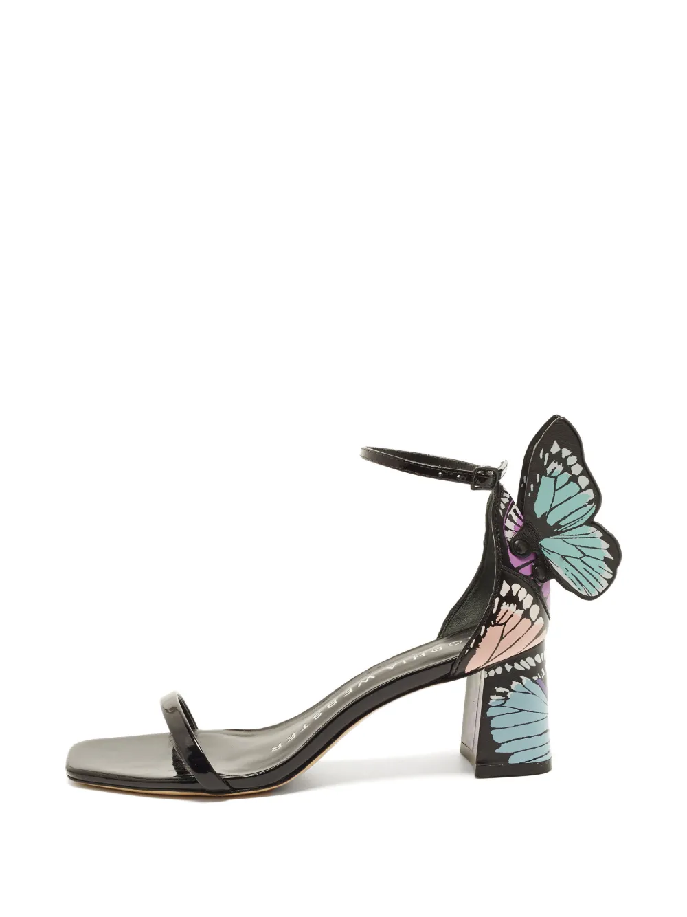Sophia Webster Evangeline leather ankle-strap sandals Zwart