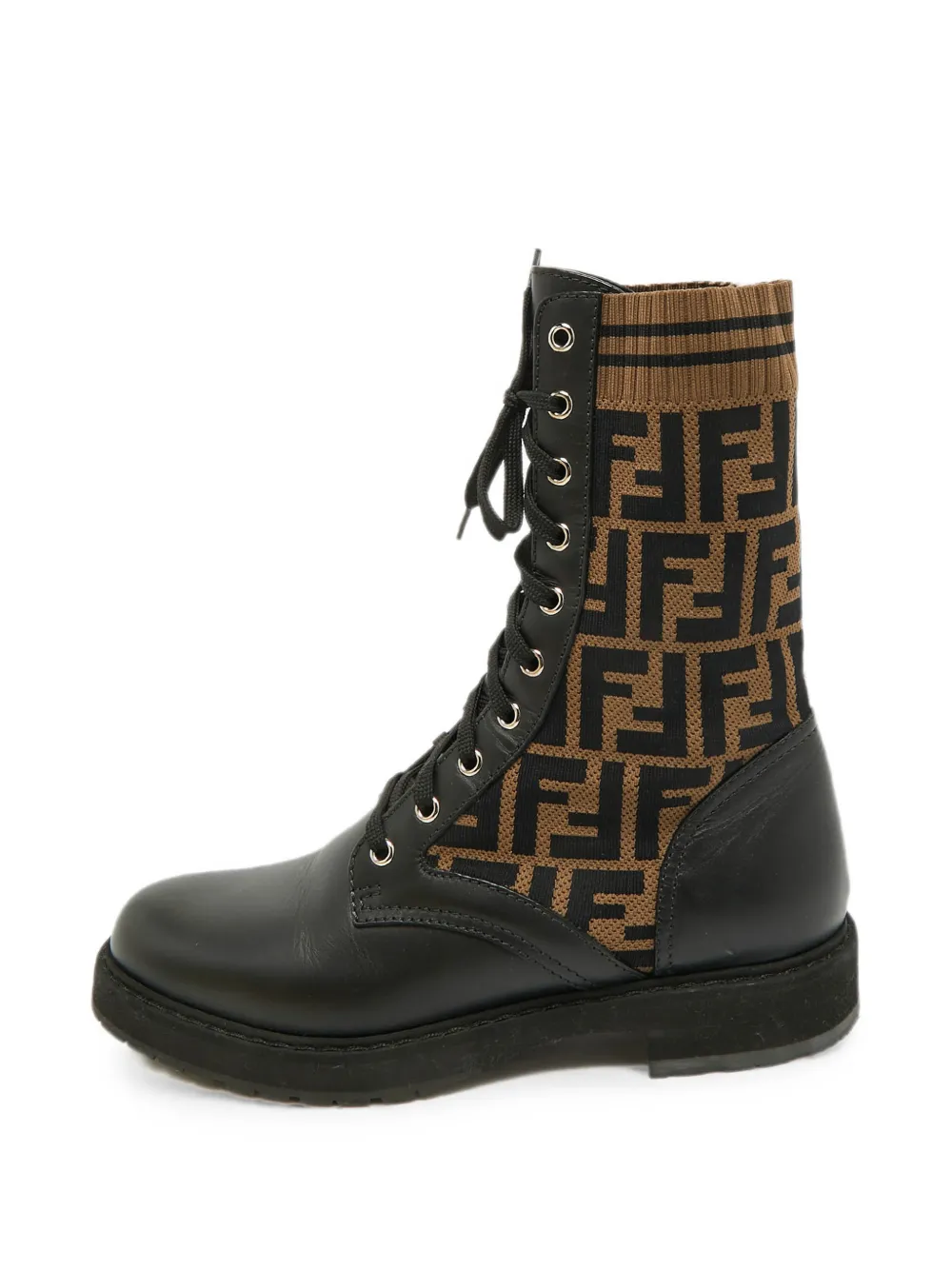 Fendi Pre-Owned Rockoko combat boots - Schwarz