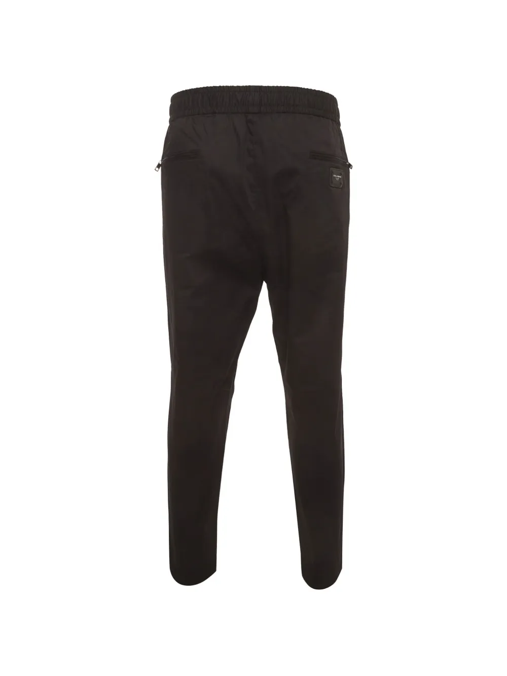 Dolce & Gabbana Pre-Owned logo plaque zip-up trousers - Schwarz