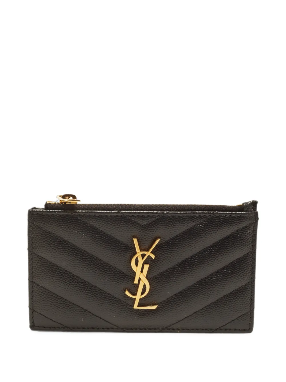 Saint Laurent Pre-Owned Cassandre-pattern wallet - Schwarz
