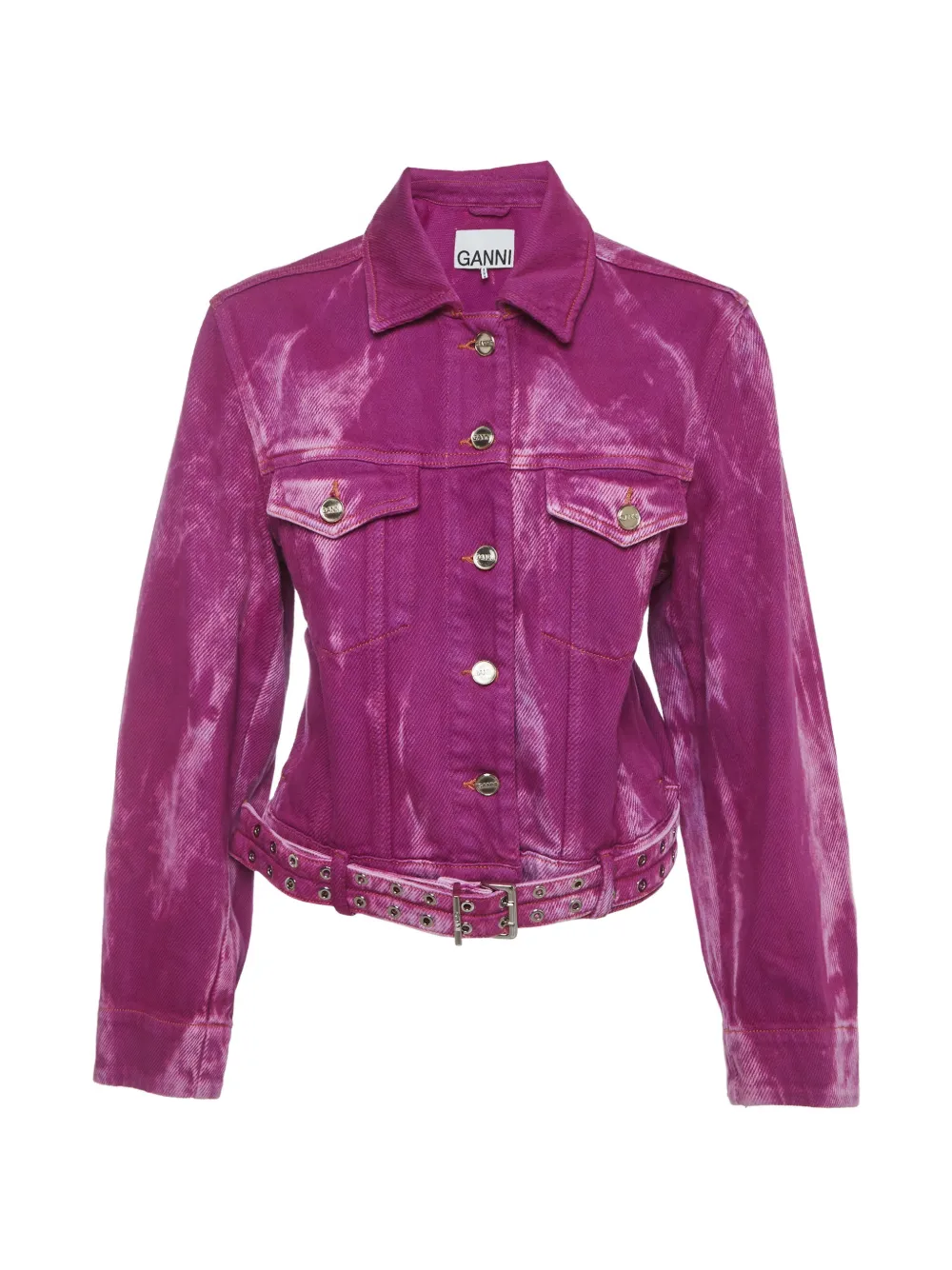 GANNI belted jacket - Viola