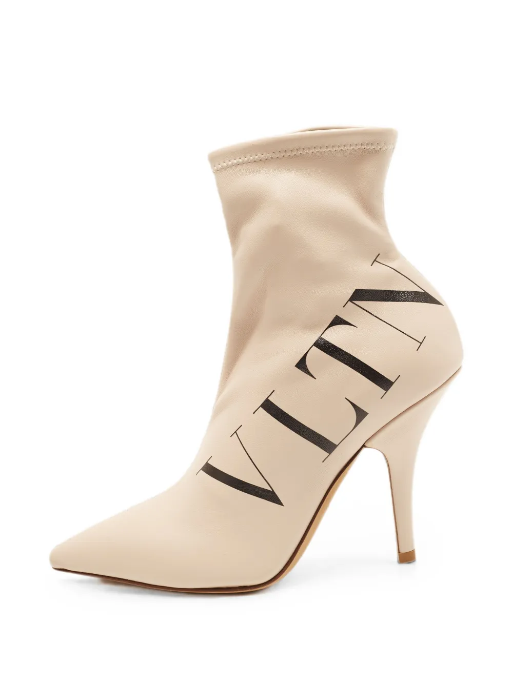 Valentino Garavani Pre-Owned VLTN logo ankle boots - Nude