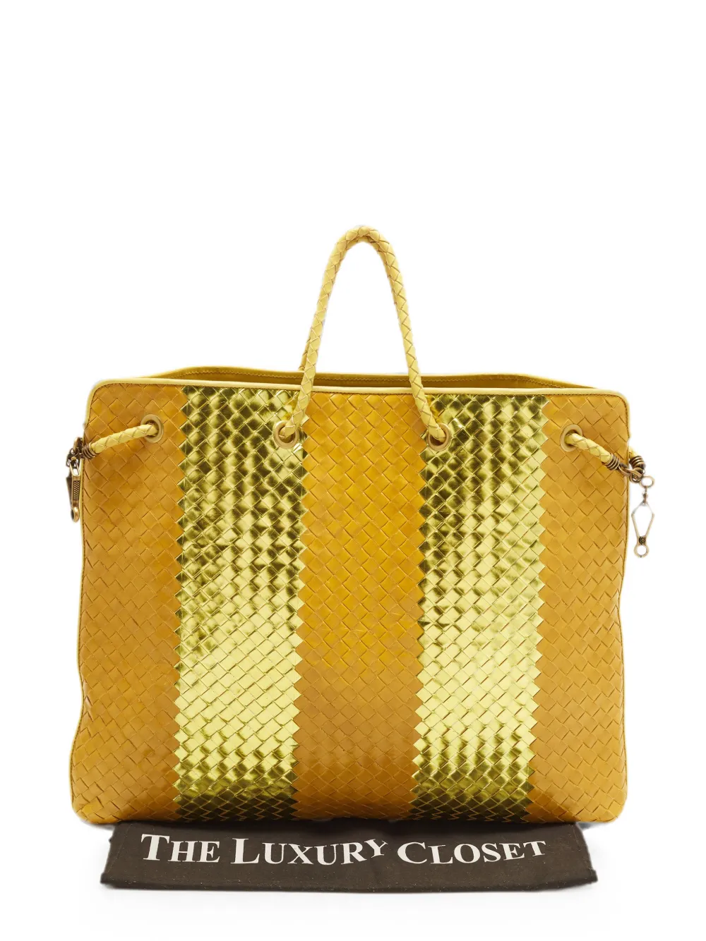 Bottega Veneta Pre-Owned Intrecciato drawstring tote bag - Giallo
