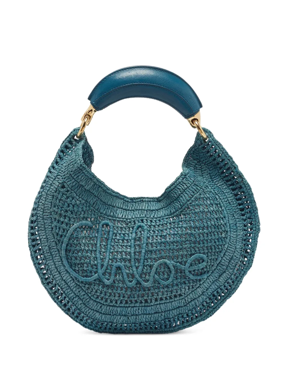 Chloé Pre-Owned Summer Banana raffia handbag - Blu