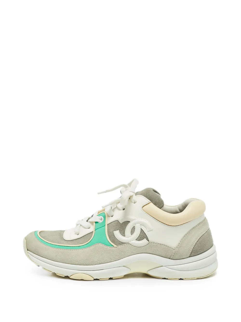 CHANEL Pre-Owned CC-logo low-top sneakers - Weiß