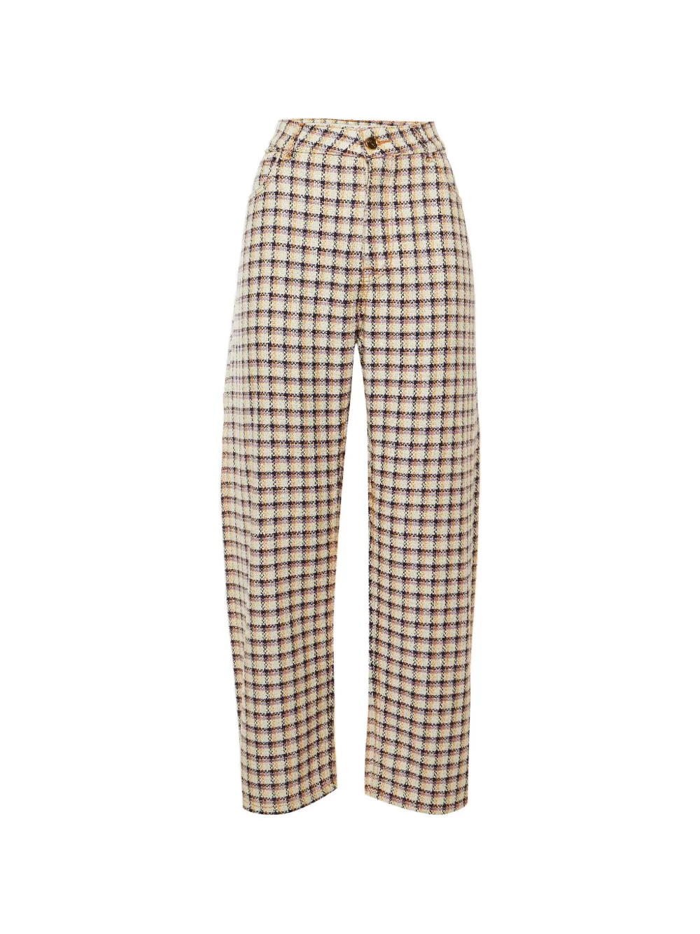 Etro Pre-Owned check-pattern straight trousers - Toni neutri