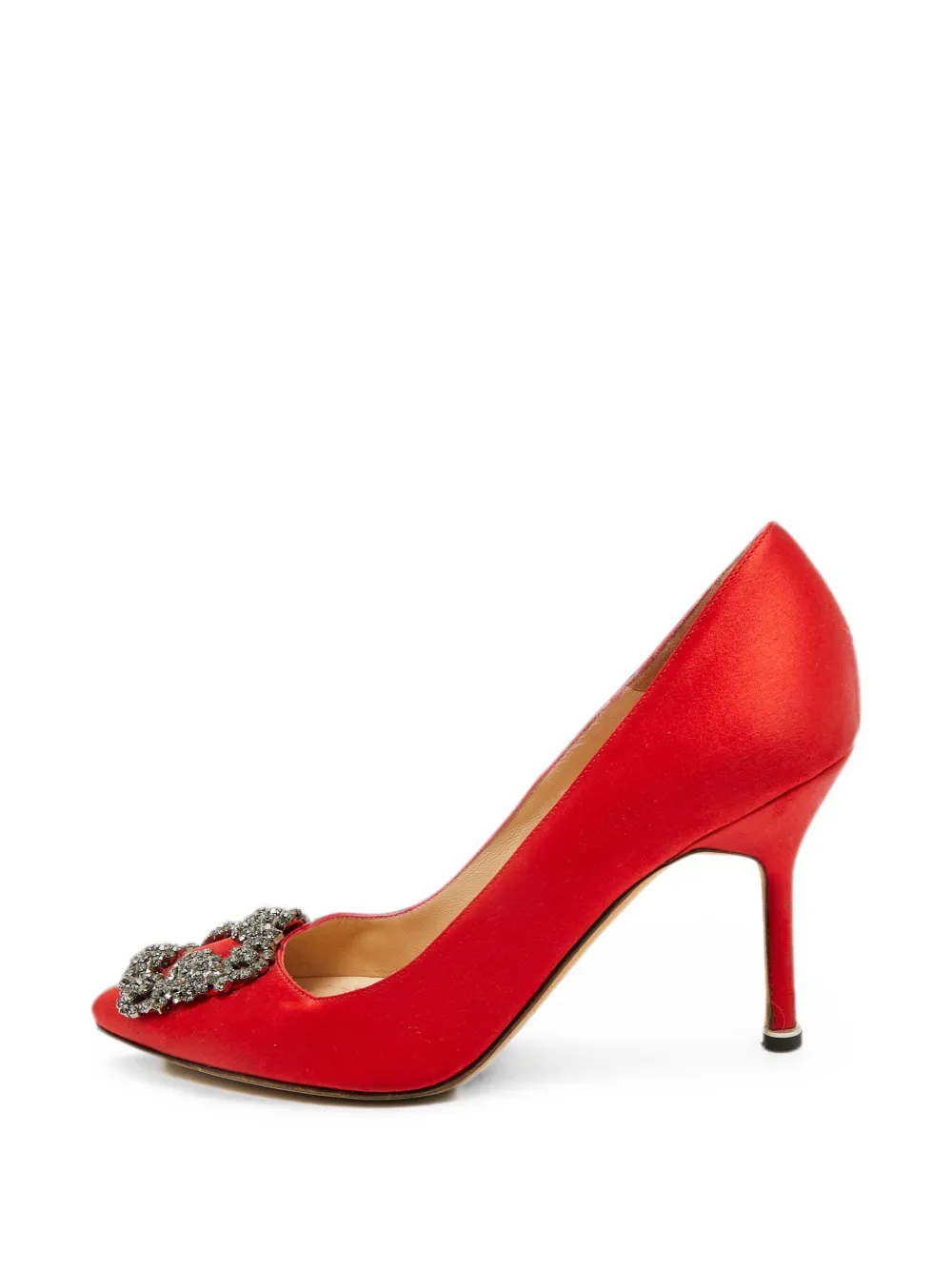 Manolo Blahnik Hangisi buckle heeled pumps - Rot