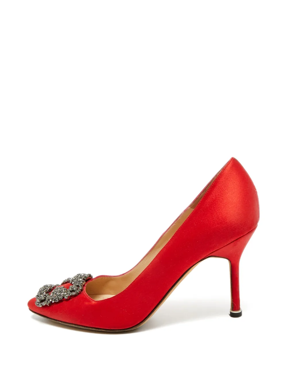 Manolo Blahnik Hangisi buckle heeled pumps - Rosso