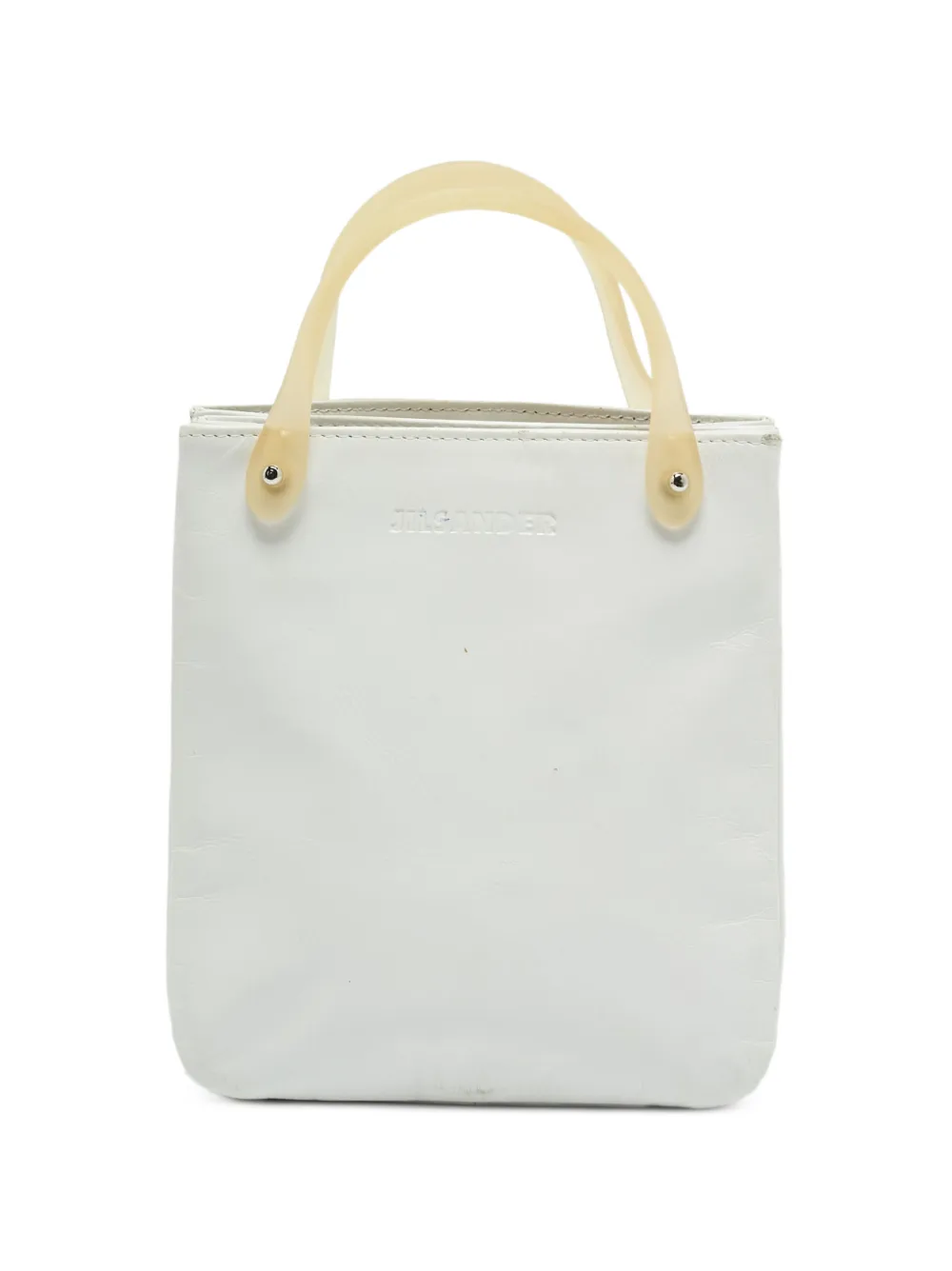 Jil Sander Pre-Owned mini sac à main à anse en caoutchouc - Blanc