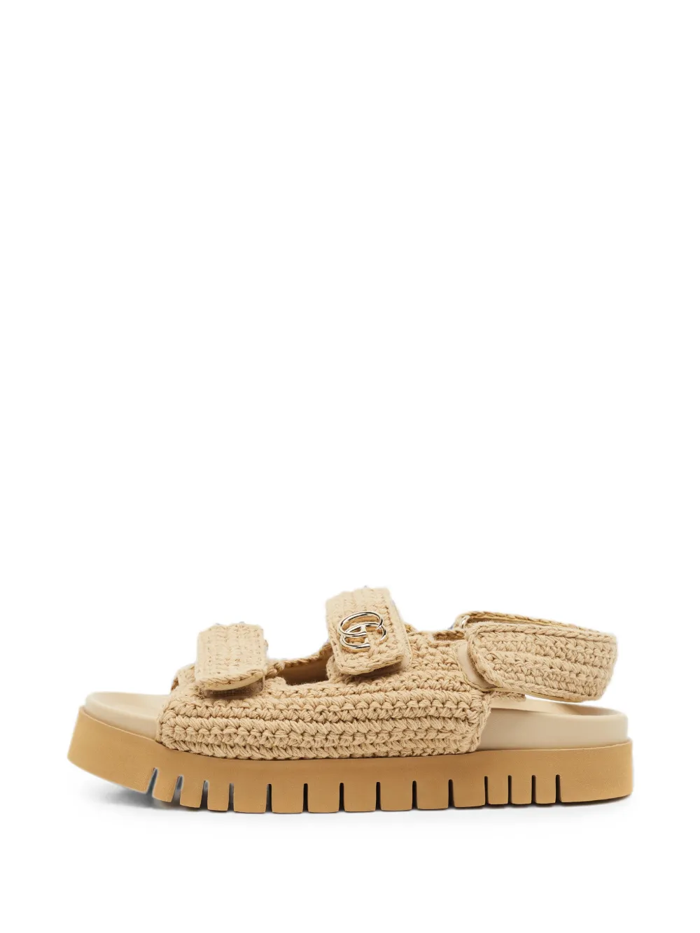 Gucci Pre-Owned Interlocking G crochet sandals - Nude