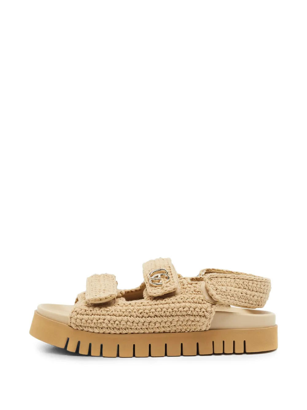 Gucci Pre-Owned Interlocking G crochet sandals - Toni neutri