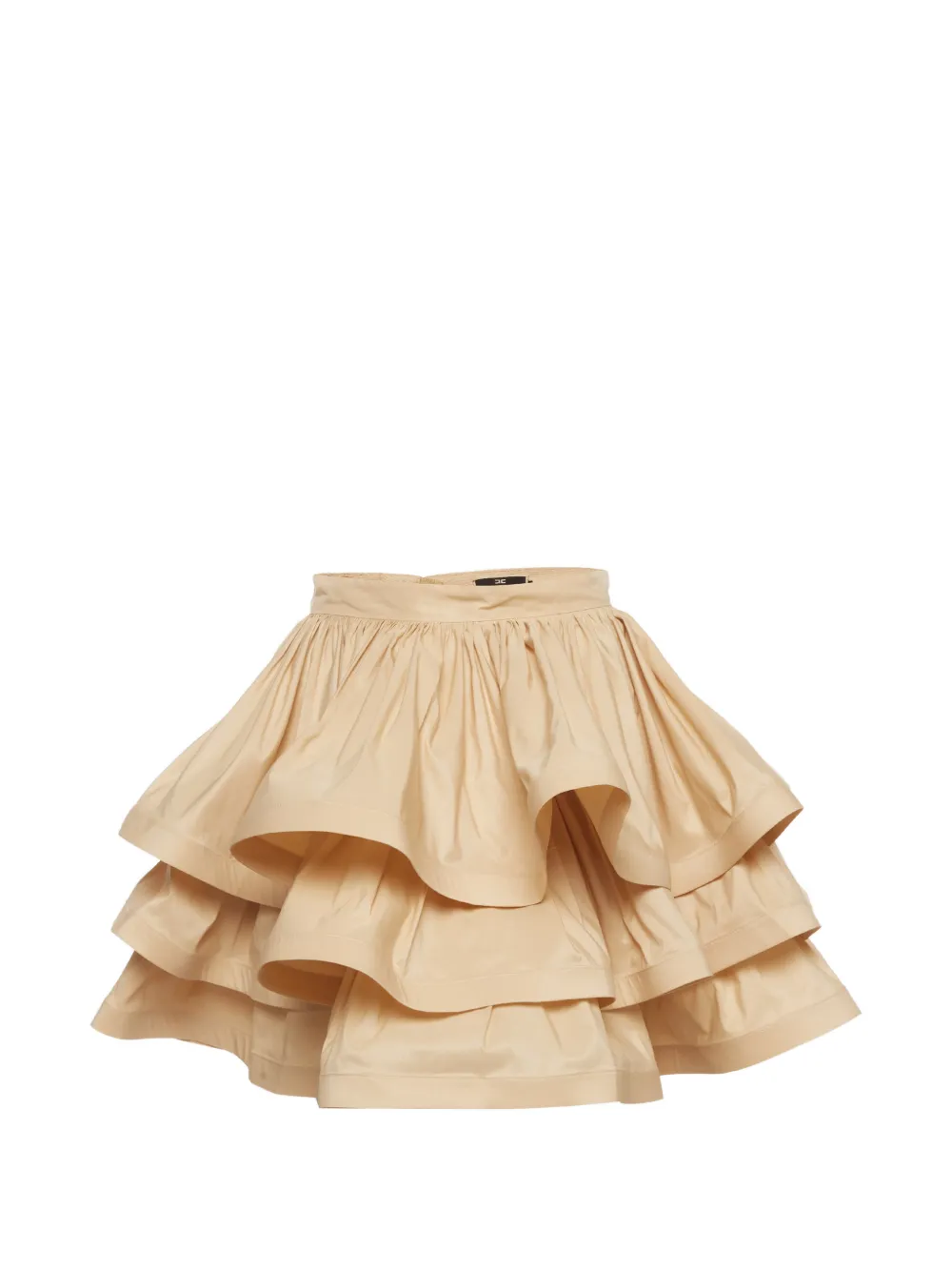 Elisabetta Franchi tiered ruffle mini skirt - Toni neutri