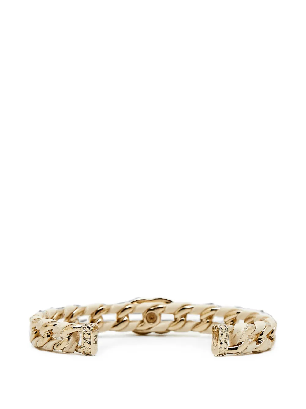 CHANEL Pre-Owned CC leather cuff bracelet - Oro