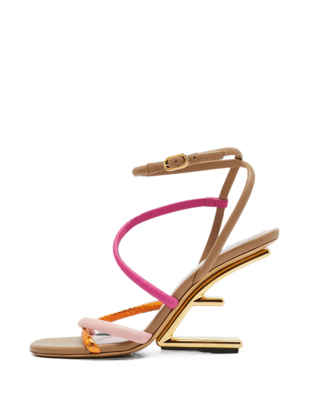 Fendi Pre-Owned Fendi First sculptural-heeled sandals - Braun
