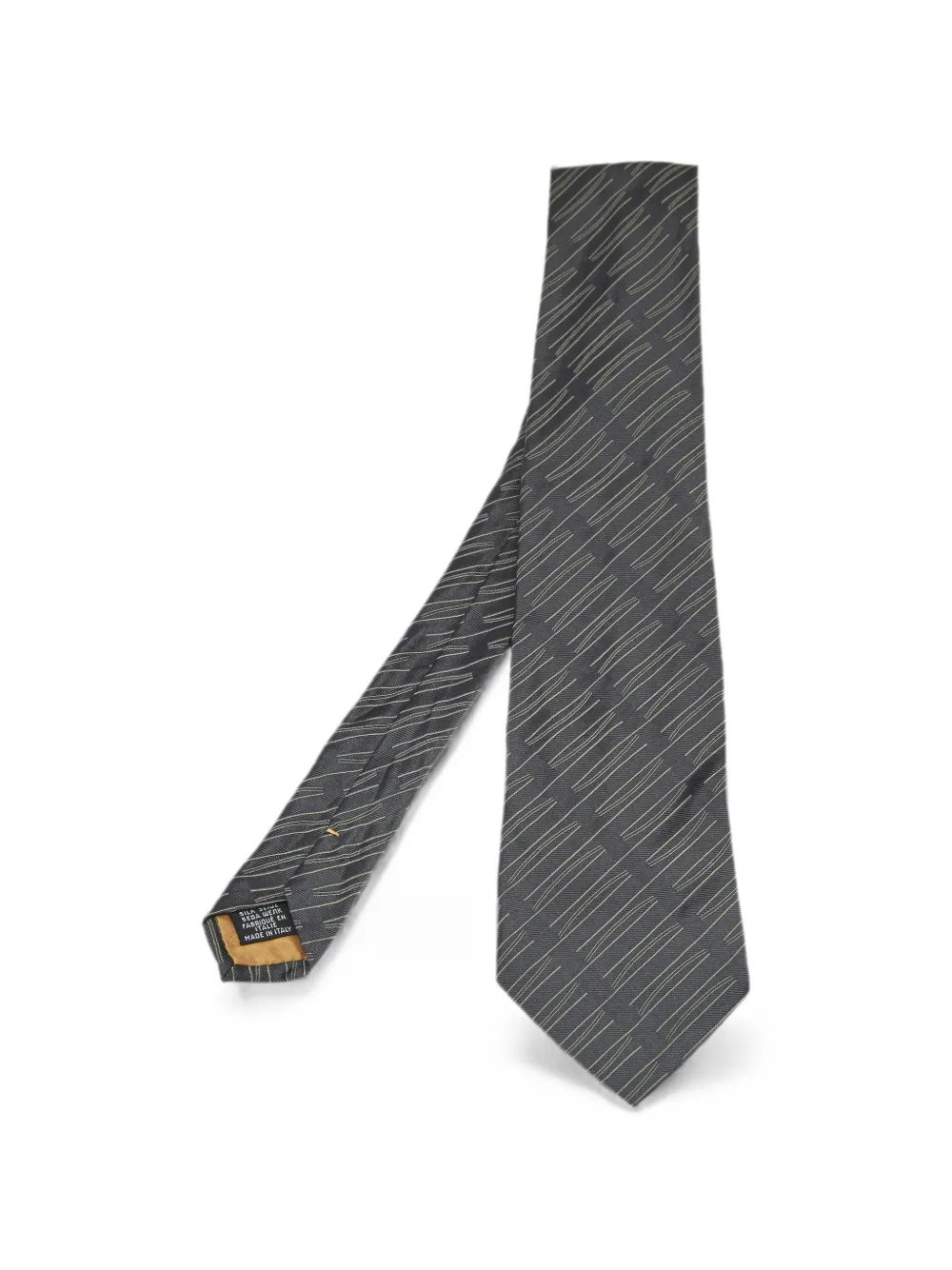 Saint Laurent Pre-Owned patterned silk tie - Grau