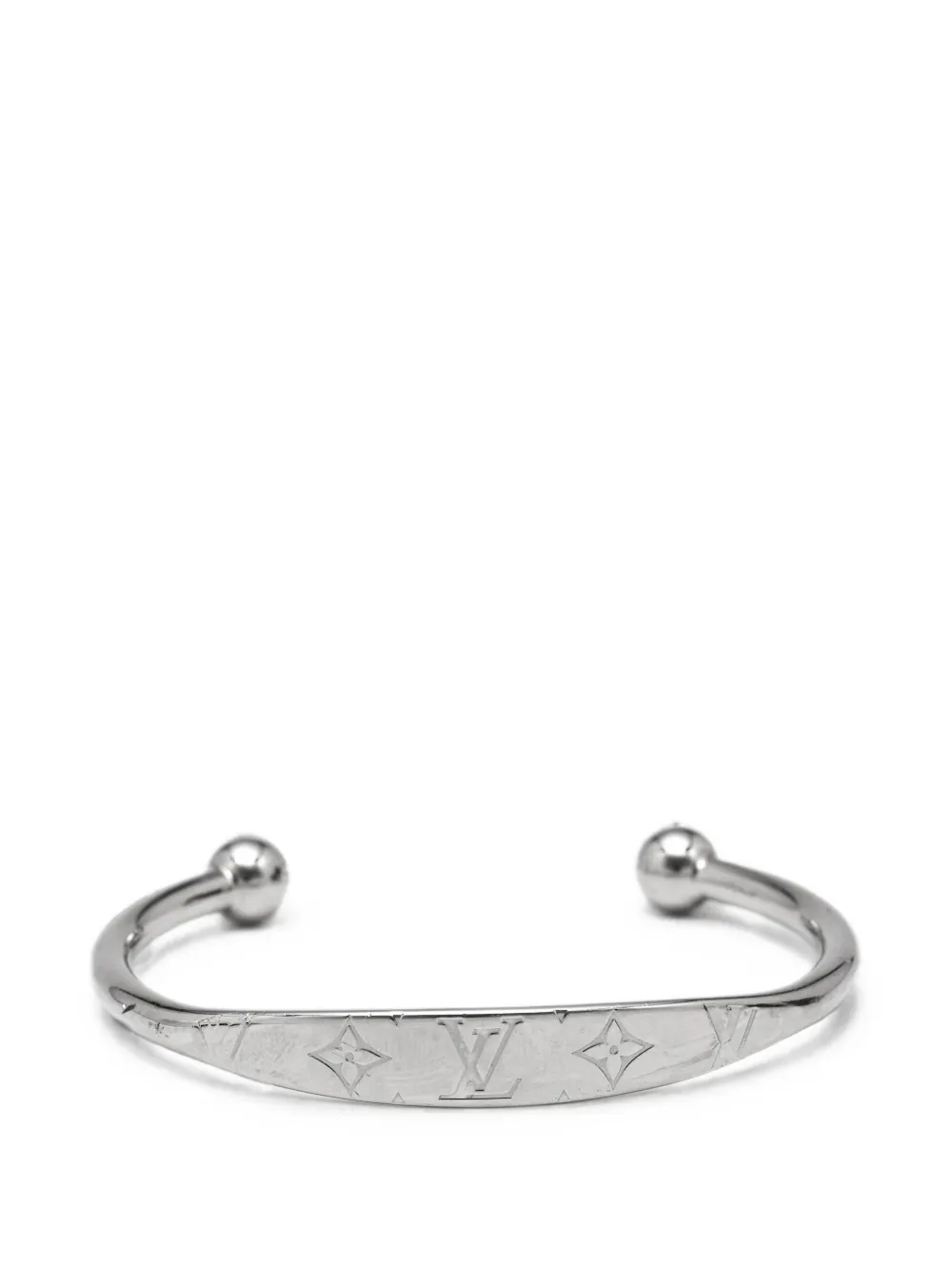Louis Vuitton Pre-Owned Jonc Monogram cuff bracelet - Argento