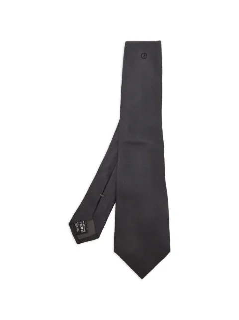 Giorgio Armani Pre-Owned logo embroidered tie