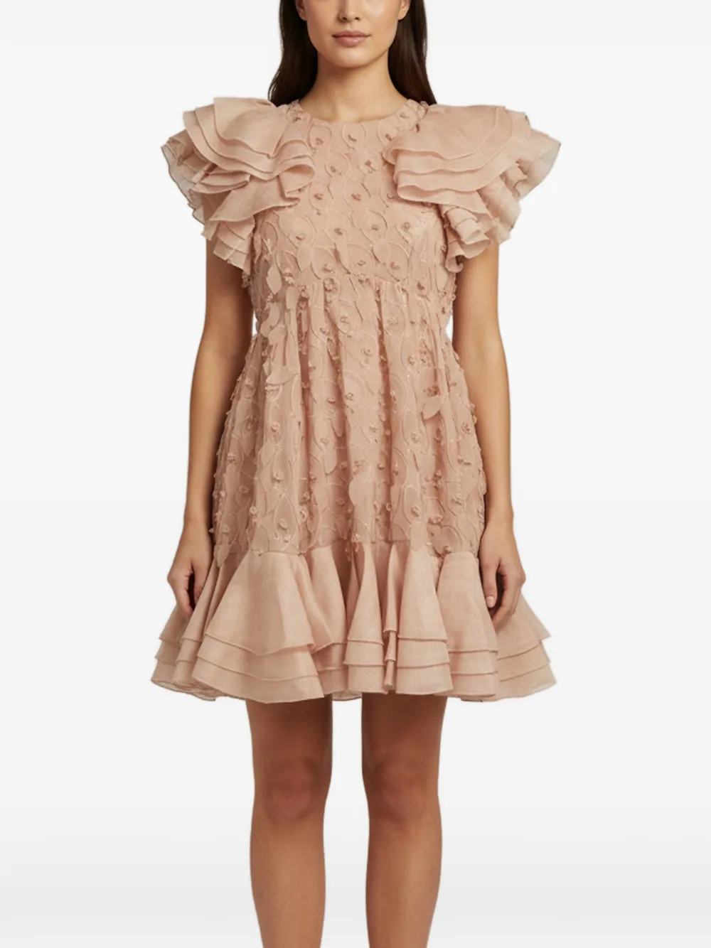 ZIMMERMANN Dancer frilled mini dress - Rosa