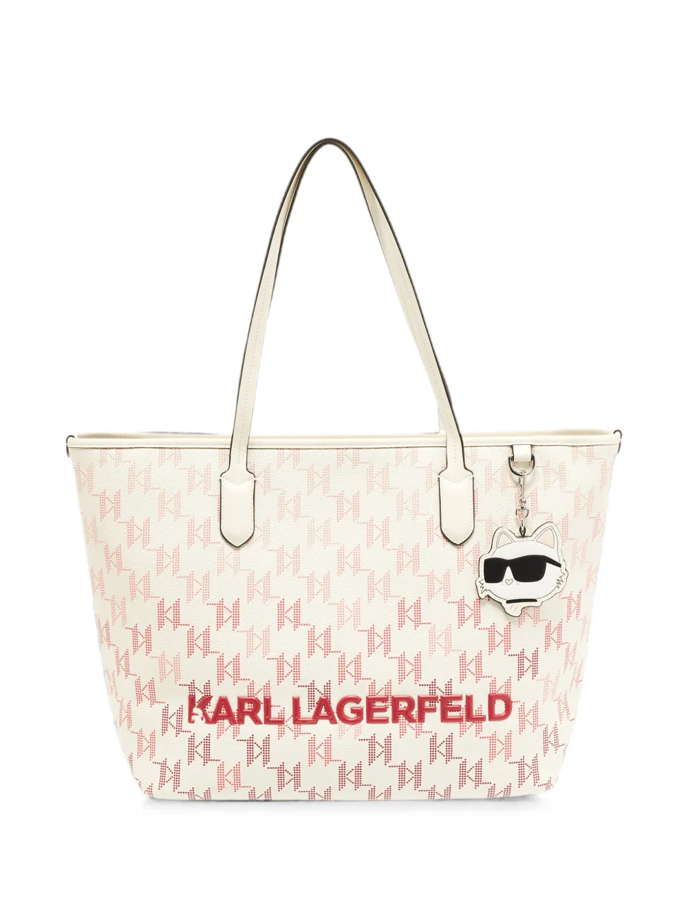 Karl Lagerfeld K/Ikonik monogram shopper tote bag - Weiß
