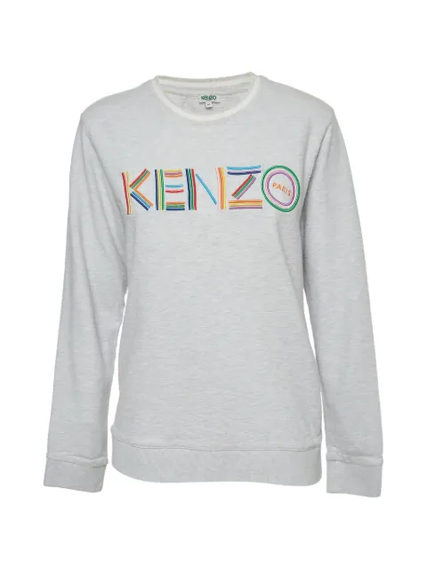 Kenzo Pre-Owned logo-embroidered crew-neck sweatshirt