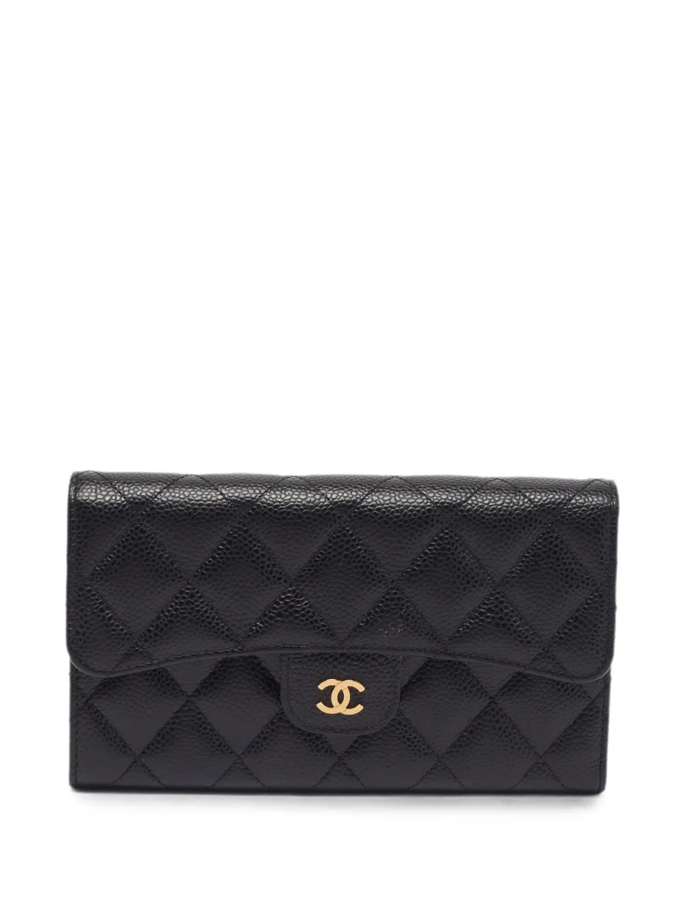 CHANEL Pre-Owned 2015 - 2016 quilted CC turn-lock wallet - Schwarz