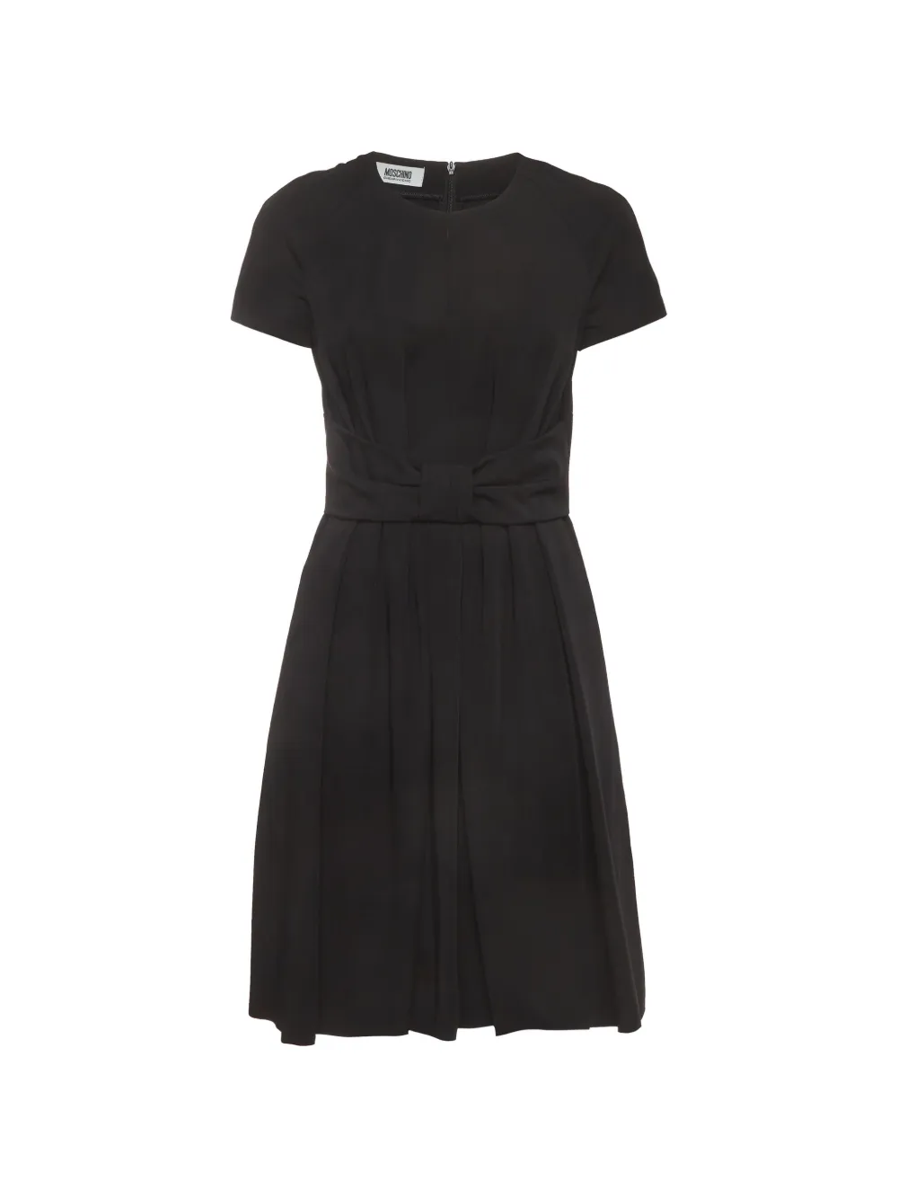 Moschino Cheap & Chic pleated bow midi dress - Nero