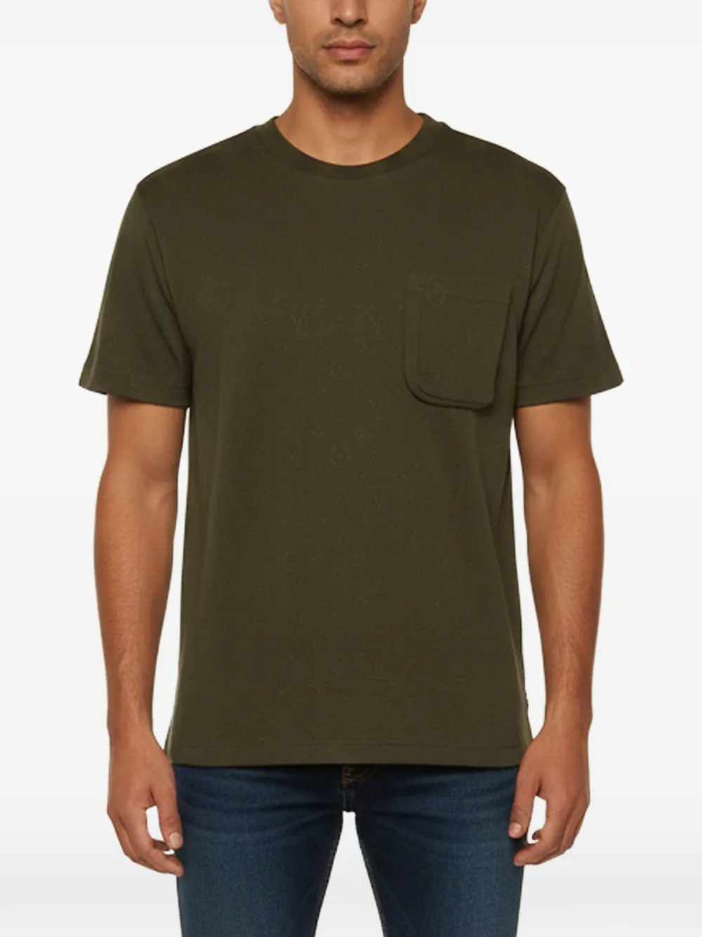 Louis Vuitton Pre-Owned Monogram 3D pocket T-shirt - Grün